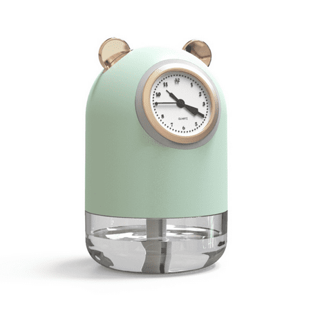 

Small Portable Cute Clock Household Humidifier Fine Mist Soft Office And Room Table. Soft Night Light Can Be Used As A Gift Suitable For Children Women