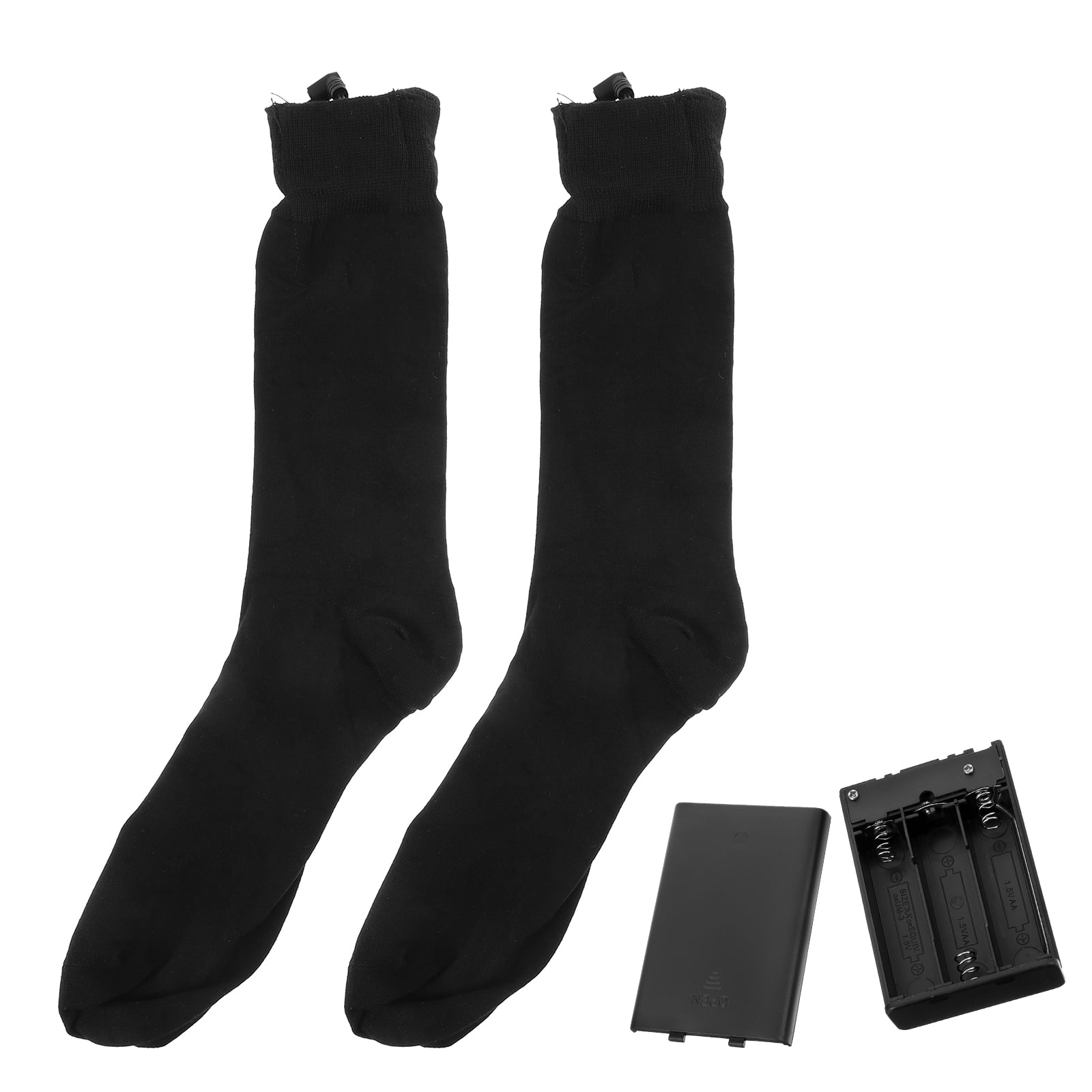 1 Pair of Electric Socks with Battery Box Thermal Socks Thick Cotton