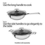 Cristel Casteline Stainless Steel 4.1-Quart Wok With Lid