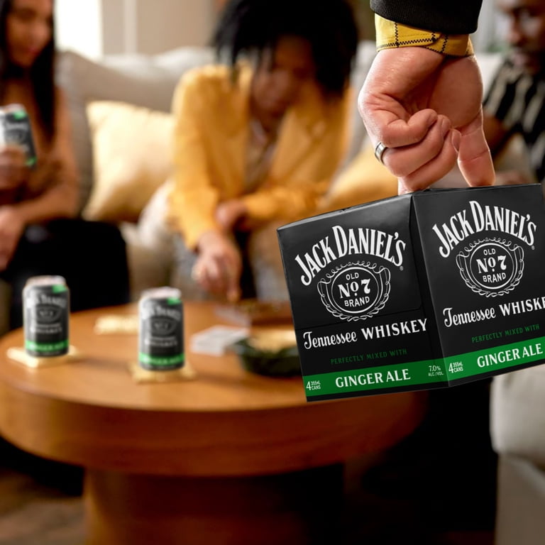 Jack Daniel's, Tennessee Whiskey and Ginger Ale Ready to Drink, 4