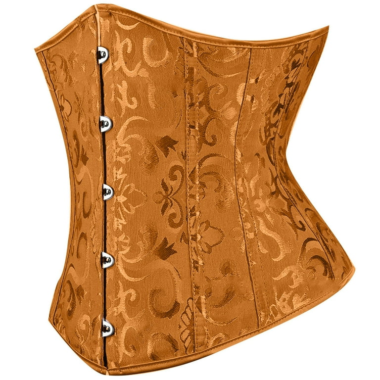 Odeerbi Medieval Boned Corset for Women 2024 Vintage Jacquard