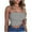 Gray, variant on Summer Crop Tops for Women Stretchy Solid Color Bralette Strapless Tube Top Cute Sexy off the Shoulder Shirts Fitted Tee