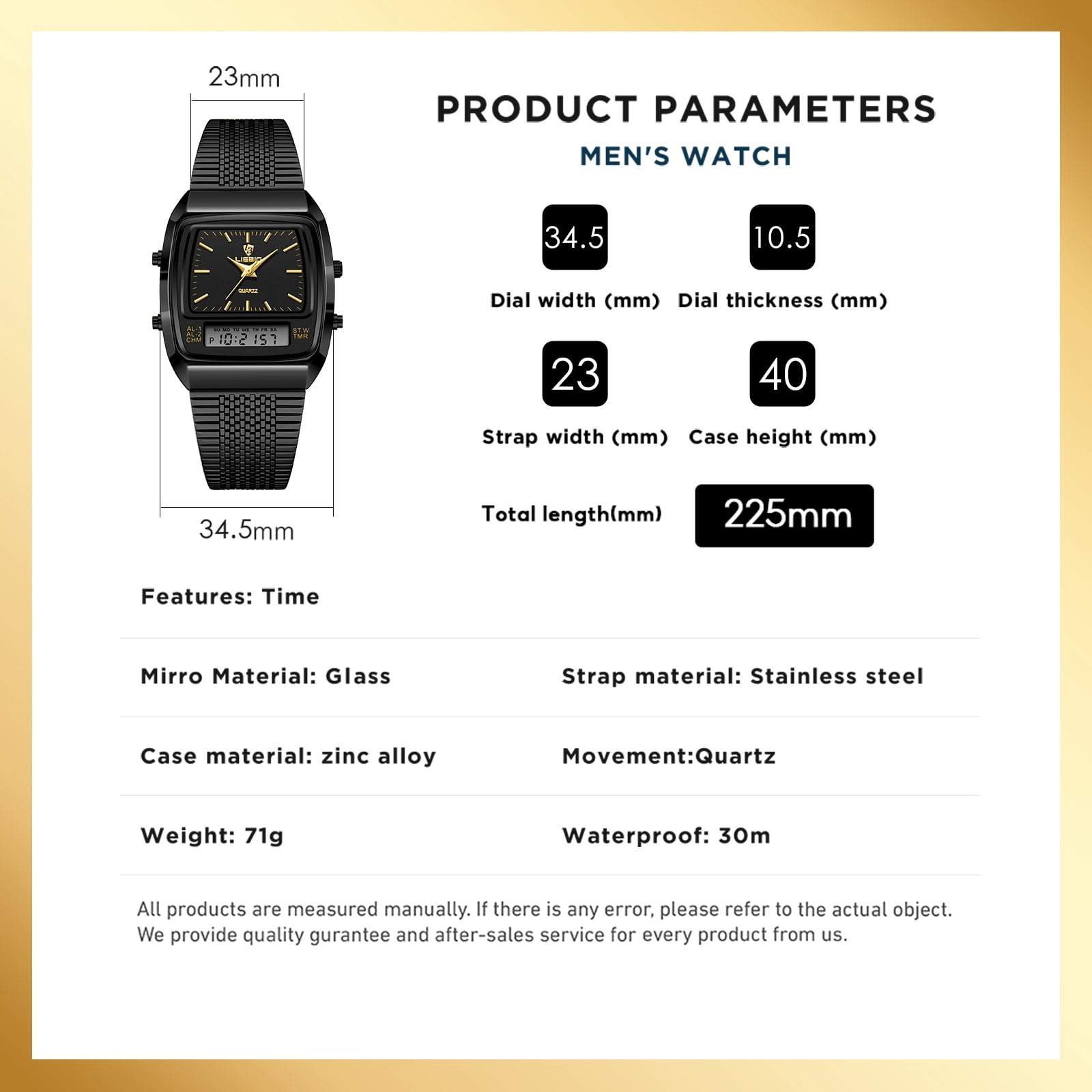SKMEI Watch for Men Retro Analog Digital Watches Square Dual Display Men's Watches Luxury Stylish Casual Wristwatches