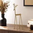 thumbnail image 4 of Golden Reindeer Statues, 10Inch Christmas Gold Deer Figurine, for Christmas Decorations, Mantel Fireplace Living Room Bedroom Home Decor, 4 of 6