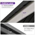 thumbnail image 2 of PURPLE LEAF 10' X 20' Outdoor Hardtop Gazebo Metal Double Roof White Aluminum Frame Heavy Duty Patio Gazebo with Curtain and Netting for Backyard and Garden, Grey, 2 of 8