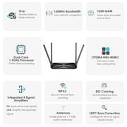 WiFi 6 AX3000 WiFi Router, Gigabit Mesh Router with MU-MIMO/Beamforming/OFDMA, Support 160MHz & IPv6