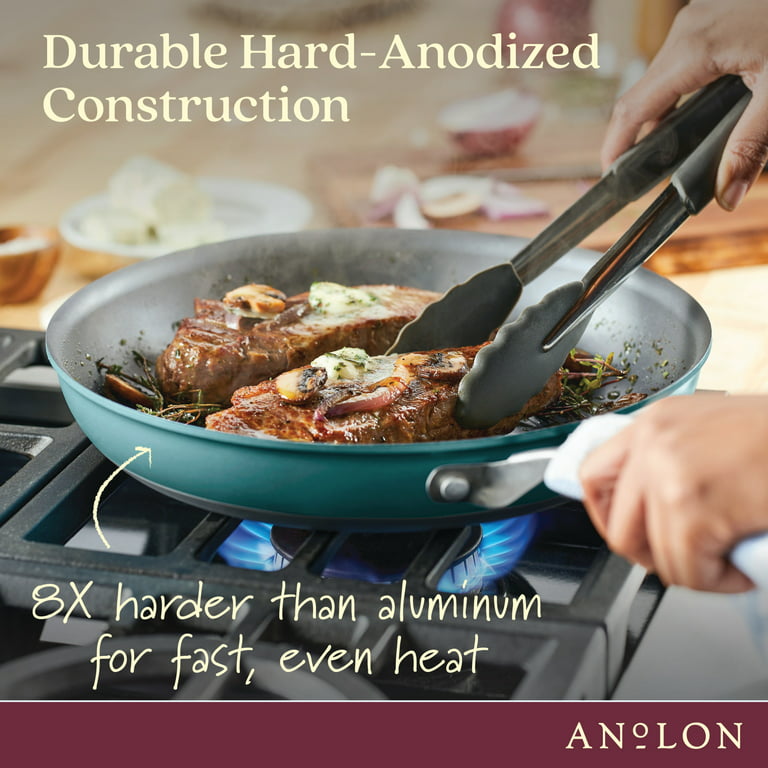Anolon Achieve 12 Nonstick Hard Anodized Frying Pan Cream : Target
