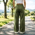 thumbnail image 7 of Ltctricy Sweatpants for Women Comfy Wide Leg Pants Drawstring Casual Lounge Trousers with Pockets Fall Trendy Clothes(Army Green,XX-Large), 7 of 7