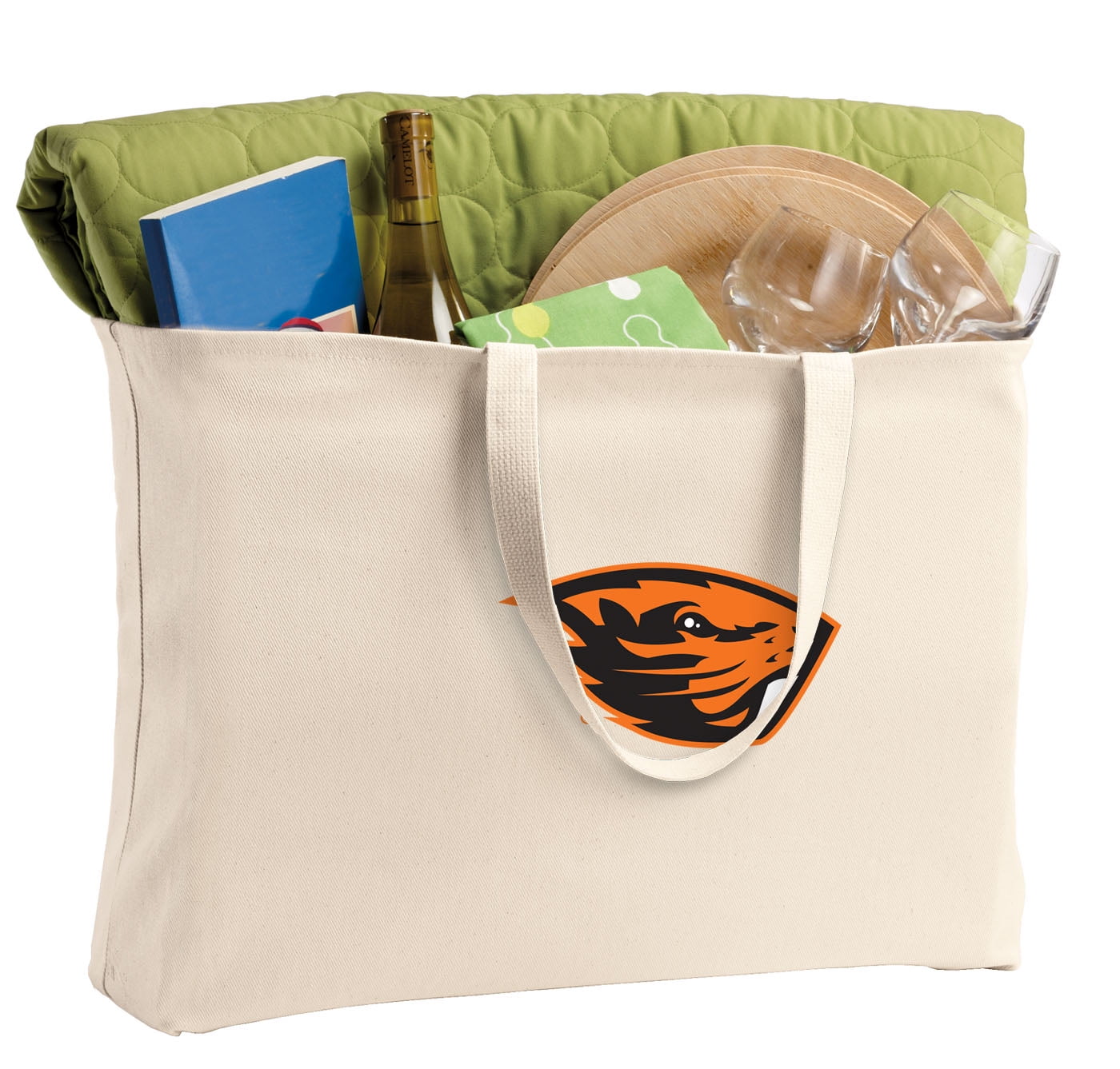 NCAA Oregon State Beavers Digital Print Tote Bag One Size Silver/Gray 