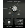 thumbnail image 5 of Molenia Moissanite Necklace for Women, 1 CT D Color VVS1 Lab Created Round Cut Cushion Halo Diamond Pendant, 18K Gold Plated 925 Sterling Silver Necklaces Jewelry Birthday Gifts for Wife Mom, 5 of 8
