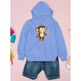 thumbnail image 3 of Monkey With A Banana Hoodie Juniors -Image by Shutterstock,  Large, 3 of 4