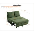 thumbnail image 6 of CHIC HOUSE 106" Modular Sofa with Pull Out Bed, Corduroy Sectional Convertible L-Shaped Sleeper with Storage Ottoman,11 Seater Reversible Chaise Couches,Green, 6 of 6