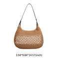thumbnail image 2 of Yucurem Large Capacity Straw Crossbody Shoulder Bag, Handmade Woven Underarm Bags for Summer Travel Beach Vacation (Khaki), 2 of 9