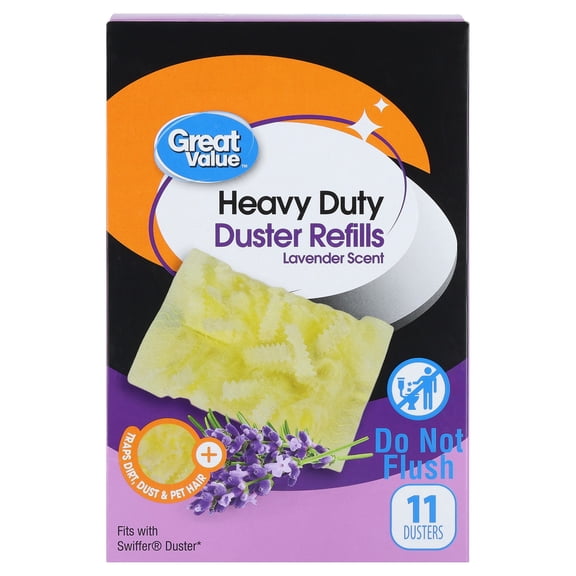 Great Value Heavy Duty Duster Refills, Lavender, 11 Count