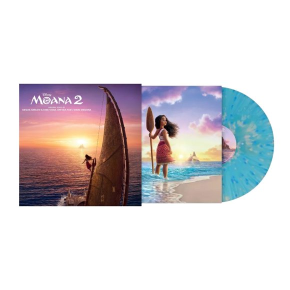 LP de vinilo Walt Disney Records Moana 2 Blue Splatter