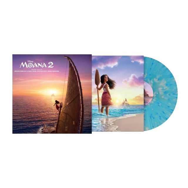 LP de vinilo Walt Disney Records Moana 2 Blue Splatter