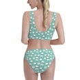 thumbnail image 6 of Pofeuu Cute Sheeps Print Womens Bathing Suits Modest High Waisted Bikini Sets Cute Halter 2 Piece Swim Suit, 6 of 7