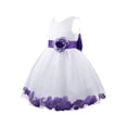 thumbnail image 2 of CHICTRY Baby Girls Elegant Flower Tulle Princess Dress Pageant Wedding Bridesmaid Birthday Party Dress Purple 12, 2 of 5