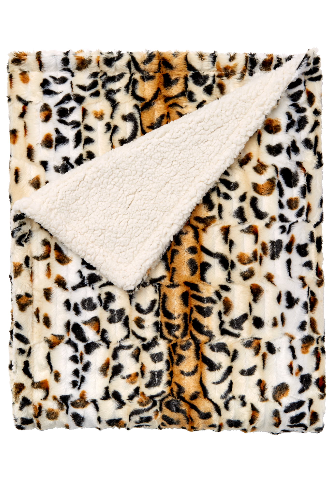 Brylanehome Faux Fur Animal Print Throw Blanket
