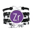 thumbnail image 1 of Chemistry Elements Period Table Transition Metals Zirconium Zr Bracelet Love Accessory Twisted Leather Knitting Rope Wristband Gift, 1 of 1