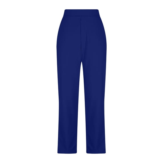 LYHBC Womens Golf Pants Elastic Waist Stretch Straight Leg Business Casual Yoga Cropped Ankle Pants with Pockets