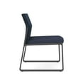 thumbnail image 4 of Lesro Gansett Fabric Armless Guest Waiting Room Guest Chair in Charcoal/Midnight Sky/Blue, 4 of 5