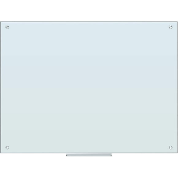 U Brands Magnetic Glass Dry Erase Board, for Use with High Energy Magnets, 47 x 35 Inches, White Frosted Surface, Frameless