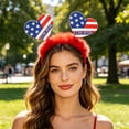thumbnail image 4 of ZhangC 4th of July Patriotic Headband, Independent Day Red White and Blue Headband Decoration, 250th Anniversary Patriotic Accessories, Gifts for Women, 4 of 6