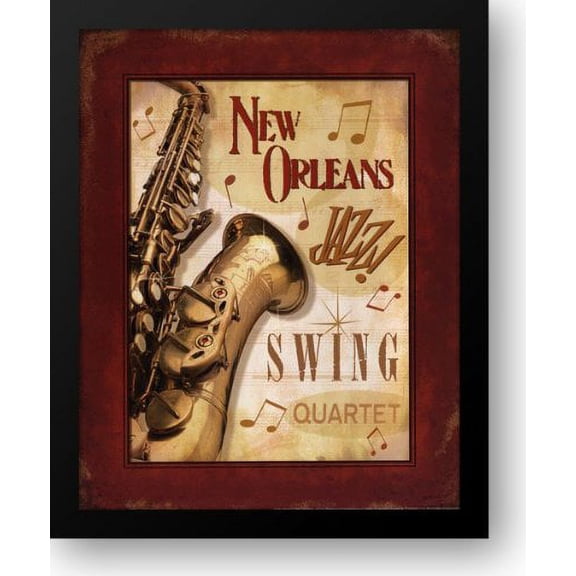 FrameToWall - New Orleans Jazz II 15x18 Framed Art Print by Design, Pela