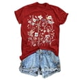 thumbnail image 1 of Mode Femme Décontractée Uni Mignon Imprimé Col Rond Manches Courtes Chemise Haut Compression Chemise Femme Femmes Course Manches Longues Femmes Actif Superposition T-Shirt pour Femmes Superposition Manches Longues Chemise Femmes Femmes, 1 of 2