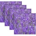 thumbnail image 5 of Coolnut Soft Reusable Satin Table Decorative Napkins, 20x20InX6 PCSPurple Lavender Field, Family Dinner Wedding Banquet, Cocktail Party, Kitchen, Birthday Party Washcloth Gift, 5 of 7