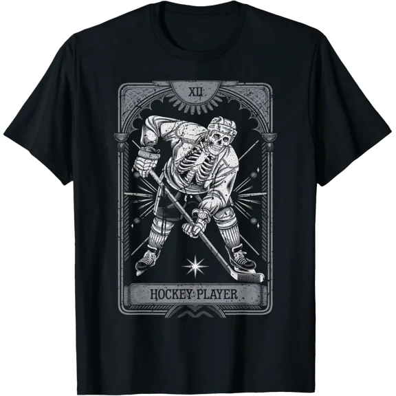 Goth Tarot Card Sports Hockey T-Shirt All Size S-5Xl