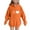 Orange, variant on Spazoro Girls Hooded Sweatshirts, Love Print Fashion Soft & Comfy Long Sleeve Fall Winter Tops for Girls Black Size 7 T