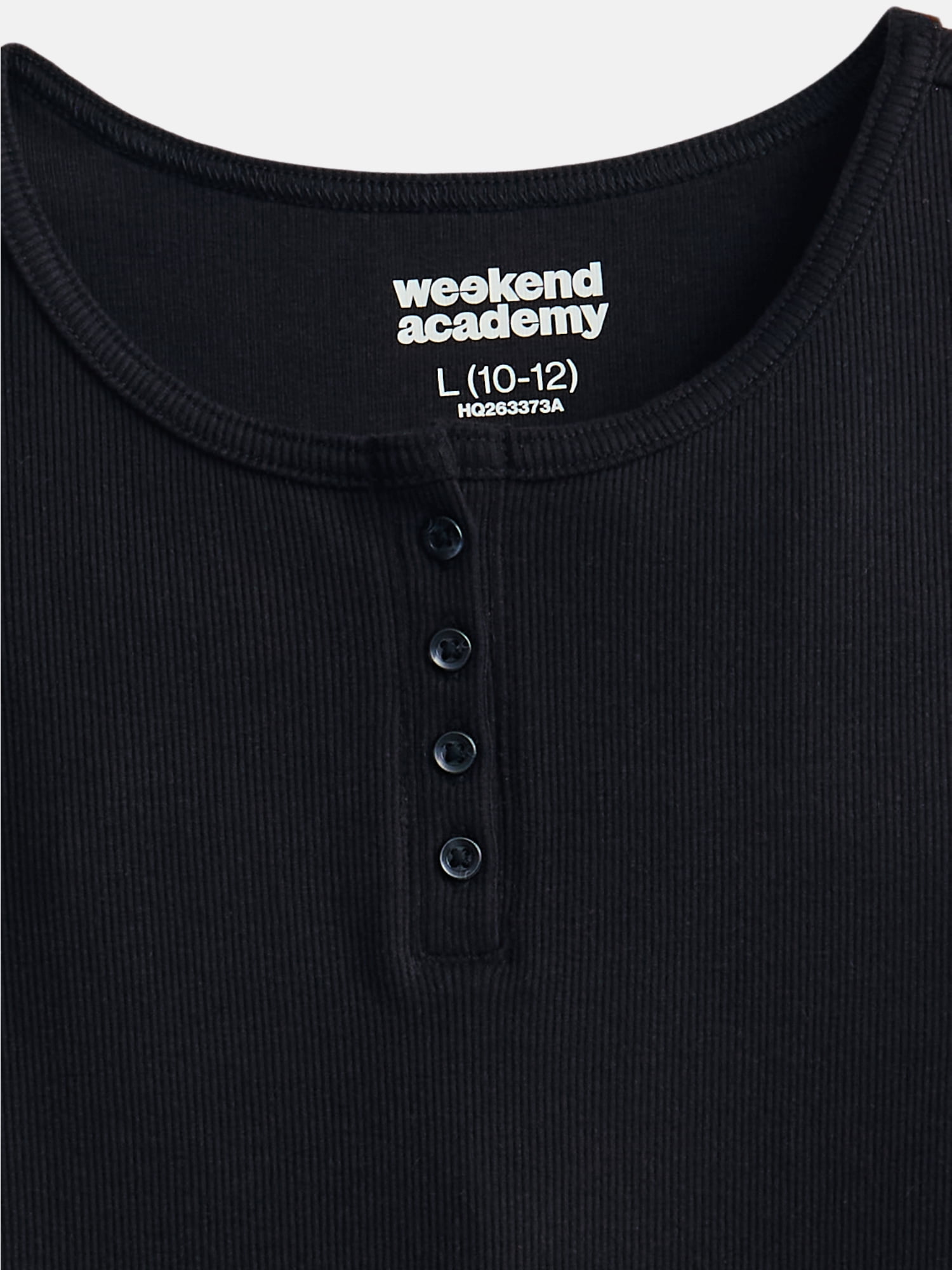 Weekend Academy Girls Henley Tee with Lace Trim, Sizes 4-18