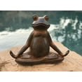 thumbnail image 3 of The Inner Peace of A Frog Yoga Toad In Meditation Figurine Collectible Sculpture Garden Decor 11 inch Tall, 3 of 4