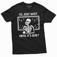 thumbnail image 3 of Teacher Halloween Funny T-Shirt I'Ll Just Wait Until Its All Quiet Skeleton Tee-Shirt (Small Military Green), 3 of 6