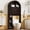 Fluted Door/Coffee Color, variant on AHB Over Toilet Storage Cabinet with Arc Design, Freestanding Bathroom Organizer with Doors, 7.7"D x 30.5"W x 67.7"H, Wood Color