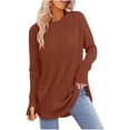 thumbnail image 2 of Long Sleeve Sweatshirts for Women Outfits Crewneck Basic Winter Clothing 2025 Shirts Fashion Casual Comfort Fall Clothes Outdoor Pullover, 2 of 6