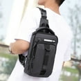 thumbnail image 4 of TOPRenddon Men's Sling Bag Crossbody Backpack | Lightweight Chest Shoulder Pack | Waterproof Daypack with Earphone Hole for Hiking Gym Travel EDC, 4 of 6