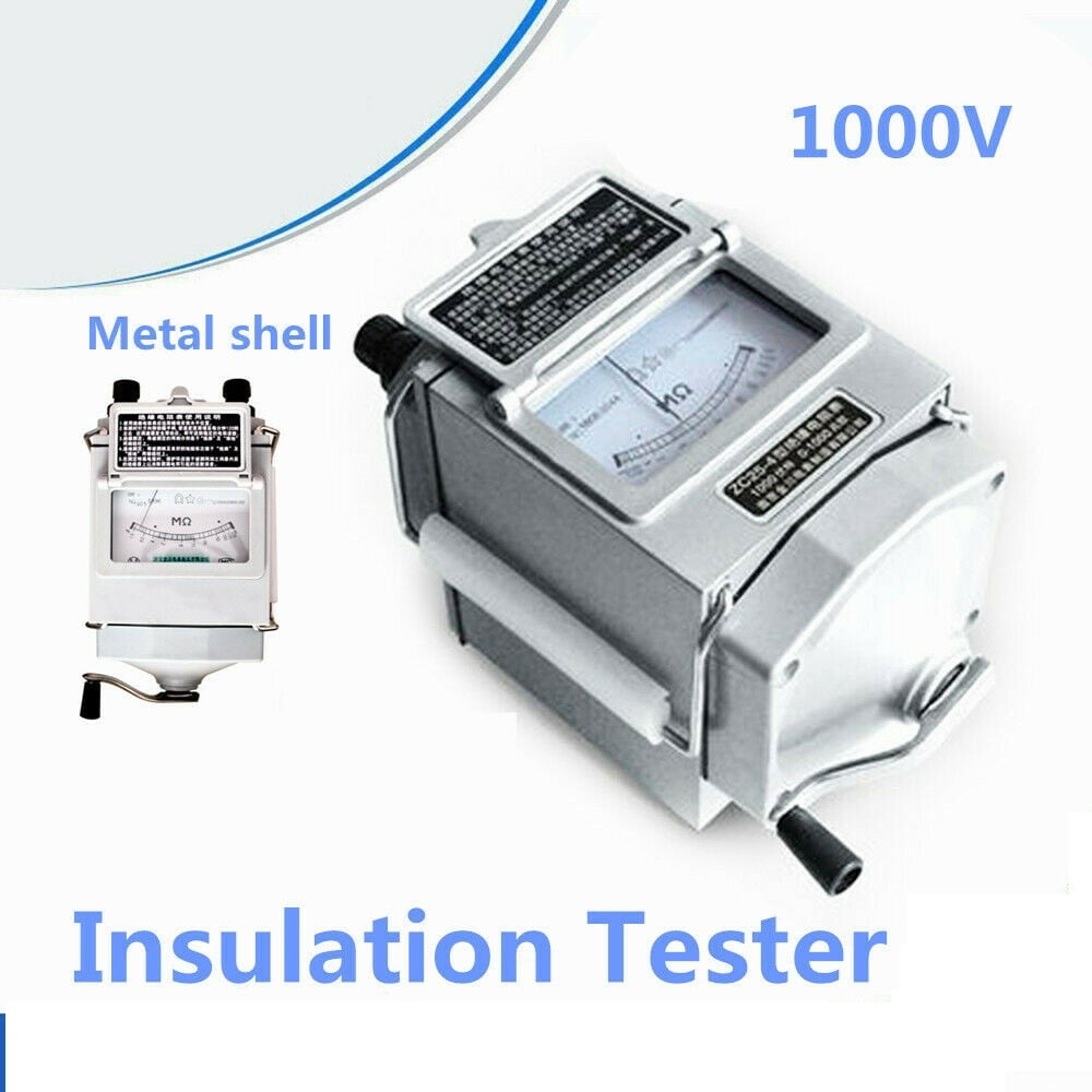 Portable 1000MΩ 1000V 120 RPM Resistance Metal Shell Meter Tester Hand Crank Insulation Resistance Tester 