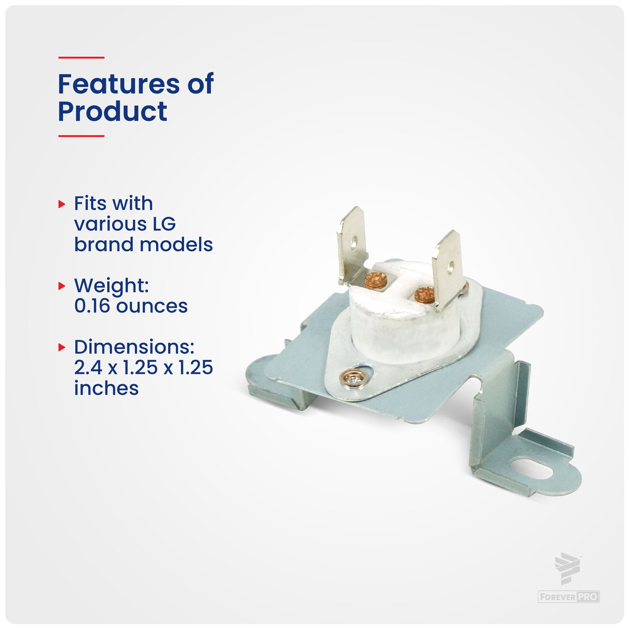 ForeverPRO 6931EL3003D Hi-Limit Thermostat for LG Dryer 6931EL3003E