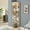 Antique White, variant on S-Home Curio Cabinet, Lighted Corner Glass, Adjustable Shelves, 70 x 16 x 15.31 Inches