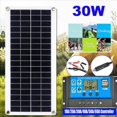 thumbnail image 2 of 2X Células Solares de Panel Solar Flexible de 30 W para Coche, RV, , Techo, Furgoneta, Batería Solar para Acampar, Módulo de Controlador Solar 10A, 2 of 8