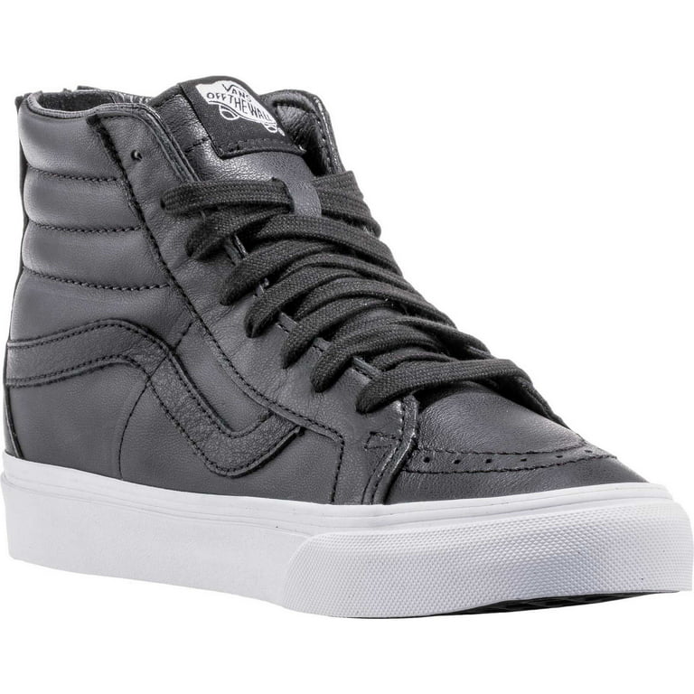 Vans SK8 Hi Premium Leather Black Men's Skate Shoes Size 10.5 - Walmart.com