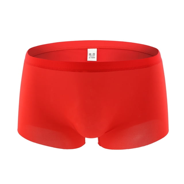 B91xZ Boxers pour Hommes en Coton Extensible Évacuant L'Humidité avec Poche, Rouge G