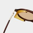 thumbnail image 3 of Only Moment Sun Glasses Fashion Accessories Polyester Trendy Rectangle Womens Mens Shades Sun Glasses Yellow One Size, 3 of 5