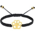 thumbnail image 2 of Paw Print Urn Bracelet for Pets Ashes Braided Rope Adjustable Dog Cat Cremation Bangle Locket Memorial Ashes Holder Keepsake Jewelry for Men Women, 2 of 7