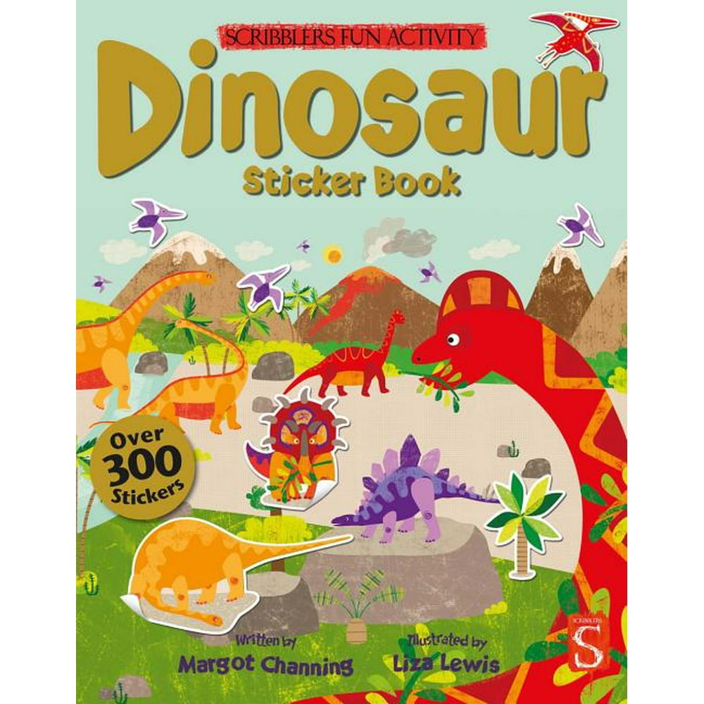 Scribblers Fun Activity Dinosaur Sticker Book (Paperback) Walmart