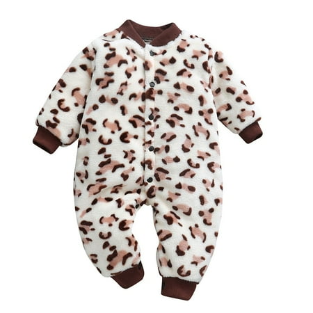 

Newborn Boys Cartoon Leopard Print Jumpsuit Romper Clothes