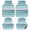 Green, variant on Pink Grey Coral Coastal Car Floor Mats 4 Pieces, Front & Rear Auto Carpet Mats Full Set with Rubber Backing, Summer Beach Seaside Nautical Universal All Weather Car Floor Protectors for SUV Truck Van